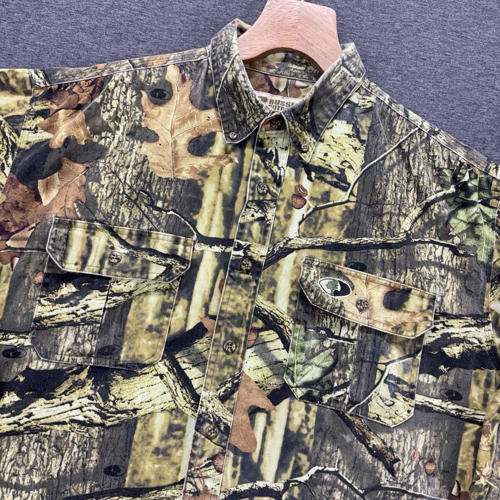 VTG Russell Outdoors Explorer Camo Shirt Mens XL Breakup Infinity Long Sleeve